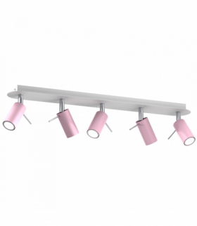 Lampa sufitowa PRESTON PINK/WHITE 5x mini GU10 Milagro MLP7629