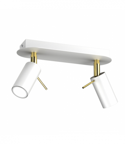 Lampa sufitowa PRESTON GOLD/WHITE 2x mini GU10 Milagro MLP7631