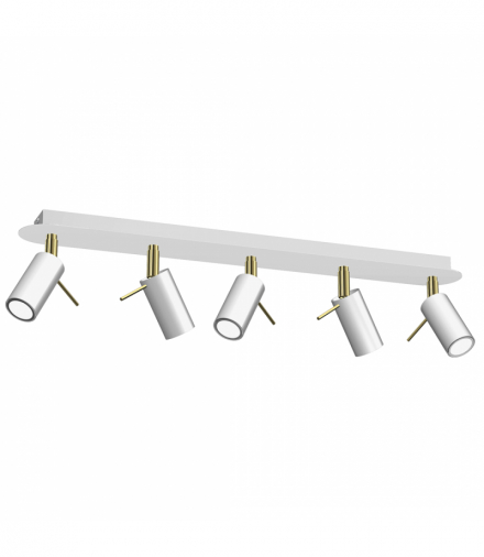 Lampa sufitowa PRESTON GOLD/WHITE 5x mini GU10 Milagro MLP7633