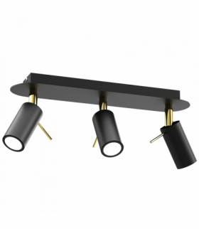 Lampa sufitowa PRESTON GOLD/BLACK 3x mini GU10 Milagro MLP7636