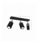 Lampa sufitowa SOLO SAWN BLACK / PATINATED WOOD 3x mini GU10 Milagro MLP7473