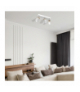 Lampa sufitowa SOLO SAWN WHITE / PATINATED WOOD 3x mini GU10 Milagro MLP7479
