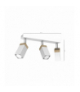Lampa sufitowa SOLO SAWN WHITE / PATINATED WOOD 3x mini GU10 Milagro MLP7479