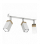 Lampa sufitowa SOLO SAWN WHITE / PATINATED WOOD 3x mini GU10 Milagro MLP7479
