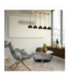 Lampa wisząca ERIK Black/Wood 5xE27 Milagro MLP7227