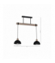 Lampa wisząca ERIK Sawn black/Patinated wood 2XE27 Milagro MLP7639