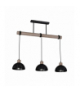 Lampa wisząca ERIK Sawn black/Patinated wood 3XE27 Milagro MLP7640