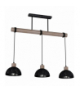 Lampa wisząca ERIK Sawn black/Patinated wood 3XE27 Milagro MLP7640