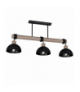 Lampa wisząca ERIK Sawn black/Patinated wood 3XE27 Milagro MLP7640