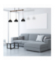 Lampa wisząca ERIK Sawn black/Patinated wood 3XE27 Milagro MLP7640