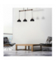 Lampa wisząca ERIK Sawn black/Patinated wood 3XE27 Milagro MLP7640