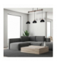 Lampa wisząca ERIK Sawn black/Patinated wood 3XE27 Milagro MLP7640