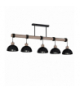 Lampa wisząca ERIK Sawn black/Patinated wood 5XE27 Milagro MLP7641