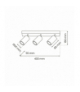 Lampa sufitowa HUDSON WHITE 3xGU10 Milagro MLP8803