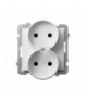 SONATA GP-2RR/m/00 Gniazdo podwójne , BIAŁY