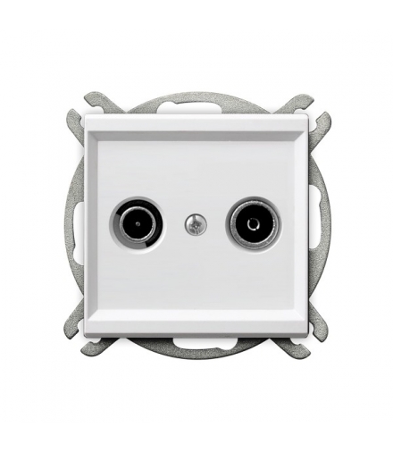 SONATA GPA-10RP/m/00 Gniazdo RTV przelotowe 10-dB , BIAŁY