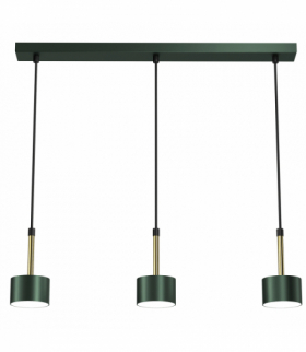 Lampa wisząca ARENA GREEN/GOLD 3xGX53 Milagro MLP7767