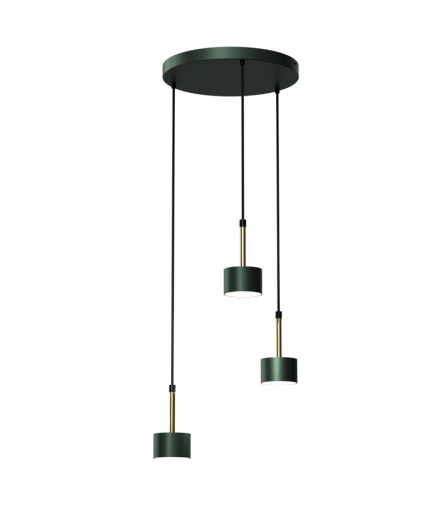 Lampa wisząca ARENA GREEN/GOLD 3xGX53 Milagro MLP7768