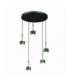 Lampa wisząca ARENA GREEN/GOLD 5xGX53 Milagro MLP7769