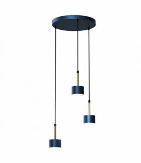 Lampa wisząca ARENA BLUE/GOLD 3xGX53 Milagro MLP7774