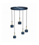 Lampa wisząca ARENA BLUE/GOLD 5xGX53 Milagro MLP7775