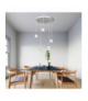 Lampa wisząca ARENA WHITE/SILVER 5xGX53 Milagro MLP7781