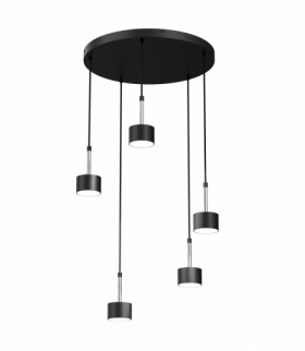 Lampa wisząca ARENA BLACK/SILVER 5xGX53 Milagro MLP7787