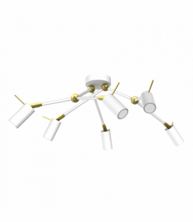Lampa sufitowa IRIS White/Gold 6x mini GU10 Milagro MLP7274