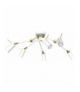 Lampa sufitowa IRIS White/Gold 6x mini GU10 Milagro MLP7274