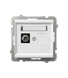 SONATA GPA-1RF/m/00 Gniazdo antenowe typu F pojedyncze , BIAŁY