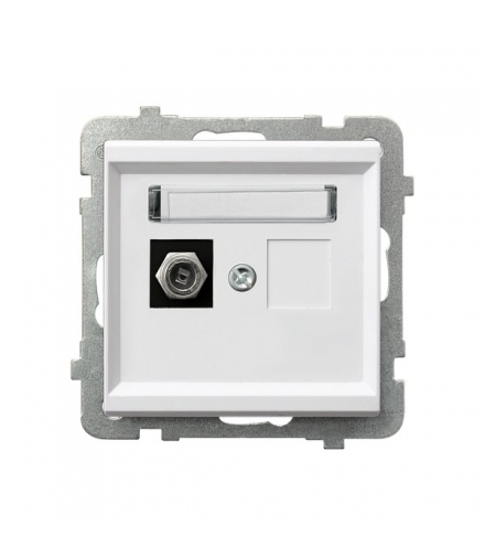 SONATA GPA-1RF/m/00 Gniazdo antenowe typu F pojedyncze , BIAŁY