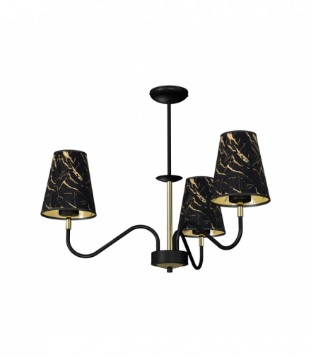 Lampa wisząca HERMES Black/Gold 3xE27 Milagro MLP7281