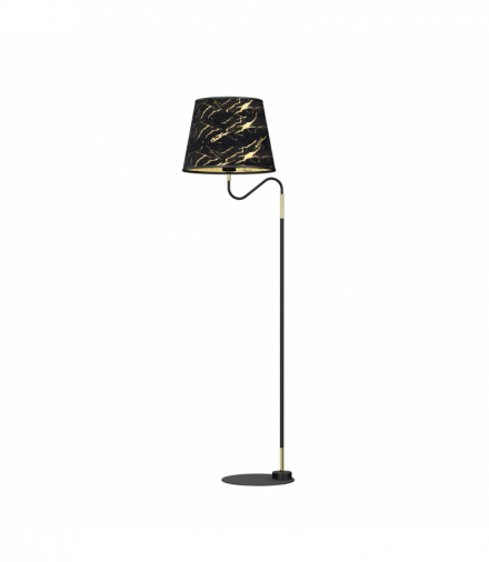 Lampa stojąca HERMES Black/Gold 1xE27 Milagro MLP7284