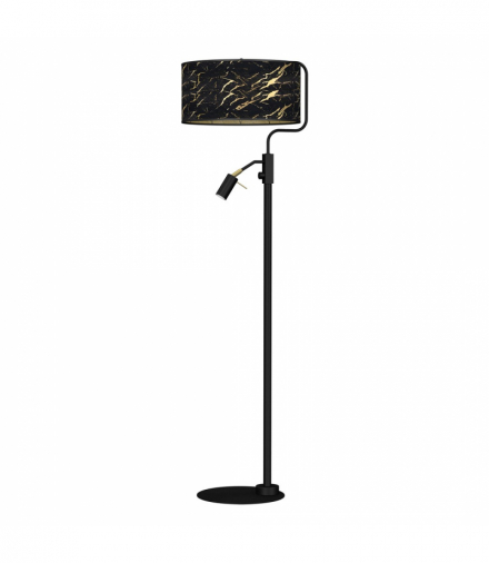 Lampa podłogowa SENSO Black/Gold 1xE27 + 1x mini GU10 Milagro MLP7300