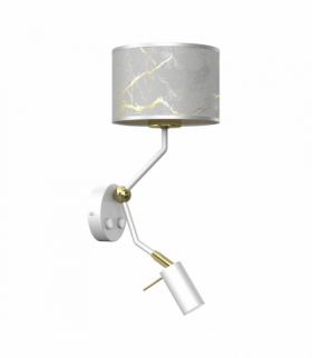 Kinkiet SENSO White/Gold 1xE27 + 1x mini GU10 Milagro MLP7302