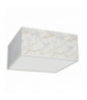 Lampa sufitowa SENSO White/Gold kwadrat 2xE27 Milagro MLP7303