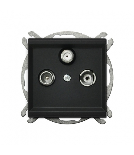 SONATA GPA-RS/m/33 Gniazdo RTV-SAT końcowe , CZARNY METALIK