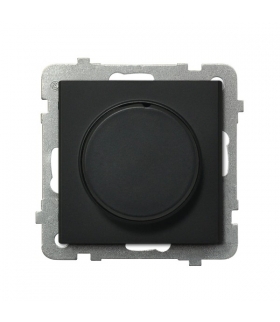 SONATA ŁP-8R/m/33 Ściemniacz przyciskowo-obrotowy przystosowany do obciążenia żarowego i halogenowego, CZARNY METALIK