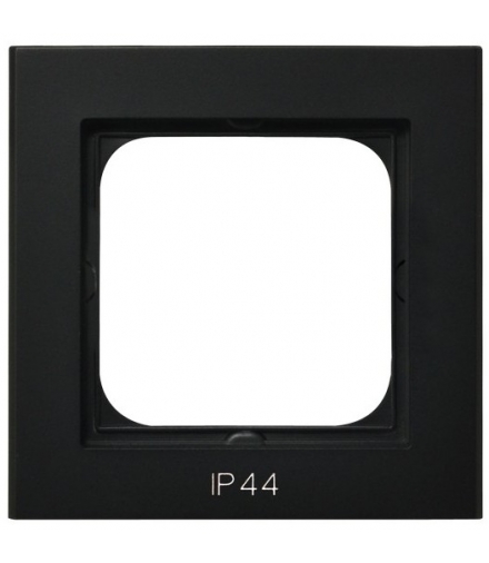 SONATA RH-1R/33 Ramka pojedyncza do łączników IP-44 , CZARNY METALIK