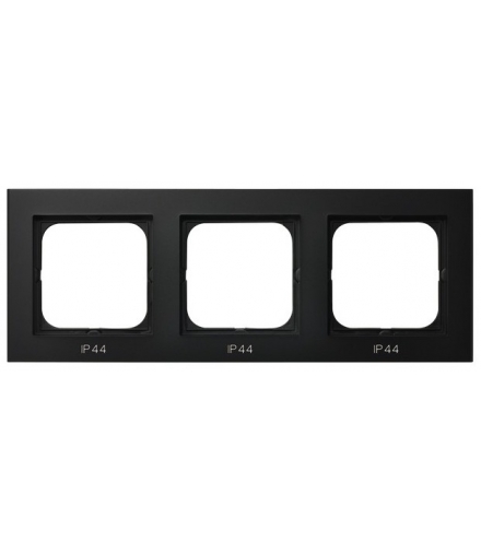 SONATA RH-3R/33 Ramka potrójna do łączników IP-44 , CZARNY METALIK