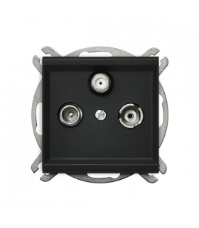 SONATA GPA-RD/m/33 Gniazdo RTV-DATA , CZARNY METALIK