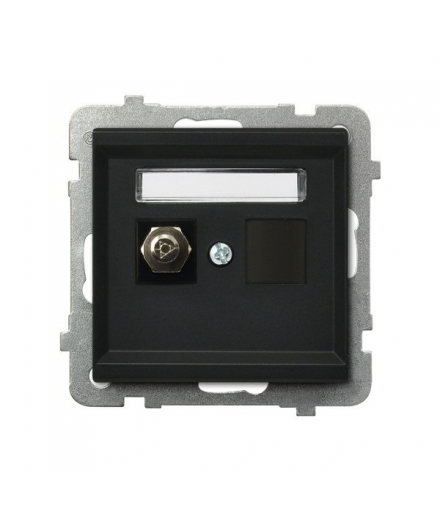 SONATA GPE-1R/m/33 Gniazdo ekwipotencjalne pojedyncze , CZARNY METALIK