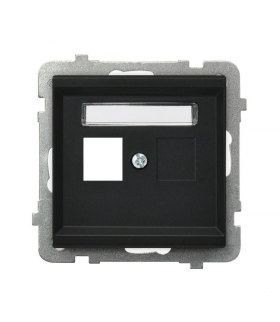 SONATA GPK-1R/p/33 Obudowa gniazda pojedynczego typu Keyston prosta, CZARNY METALIK