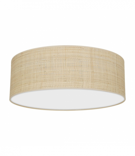 Lampa sufitowa MARSHALL WHITE / RATTAN 3xE27 Ø50cm Milagro MLP7488