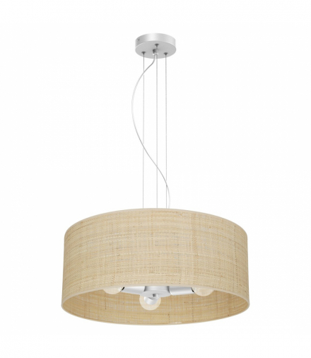 Lampa wisząca MARSHALL WHITE / RATTAN 3xE27 Milagro MLP7490