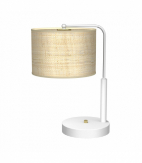 Lampa gabinetowa MARSHALL WHITE / RATTAN 1xE27 Milagro MLP7491