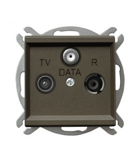 SONATA GPA-RD/m/40 Gniazdo RTV-DATA , CZEKOLADOWY METAL