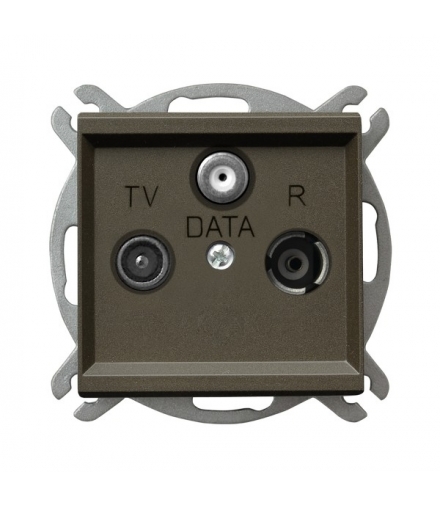 SONATA GPA-RD/m/40 Gniazdo RTV-DATA , CZEKOLADOWY METAL