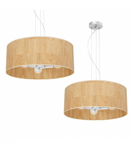 Lampa wisząca CORK White/Cork 3xE27 Milagro MLP7523