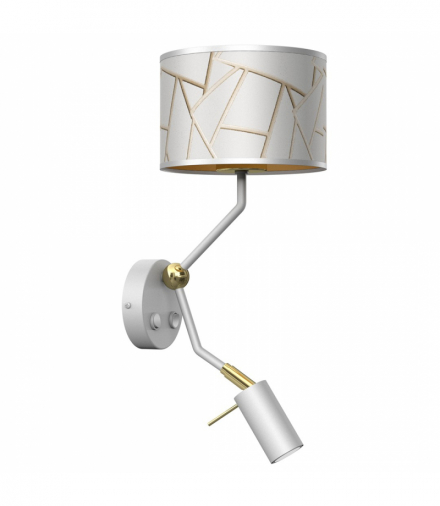 Kinkiet ZIGGY WHITE White/Gold 1xE27 + 1x mini GU10 Milagro MLP7562